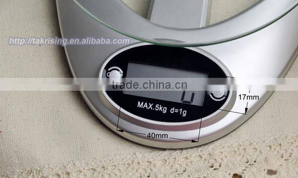 Round Clear Glass Platform Digital Handy Scale