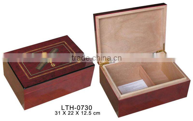 Antique unique design cigar humidor box,cigar wooden empty 50CT packing box wholesale