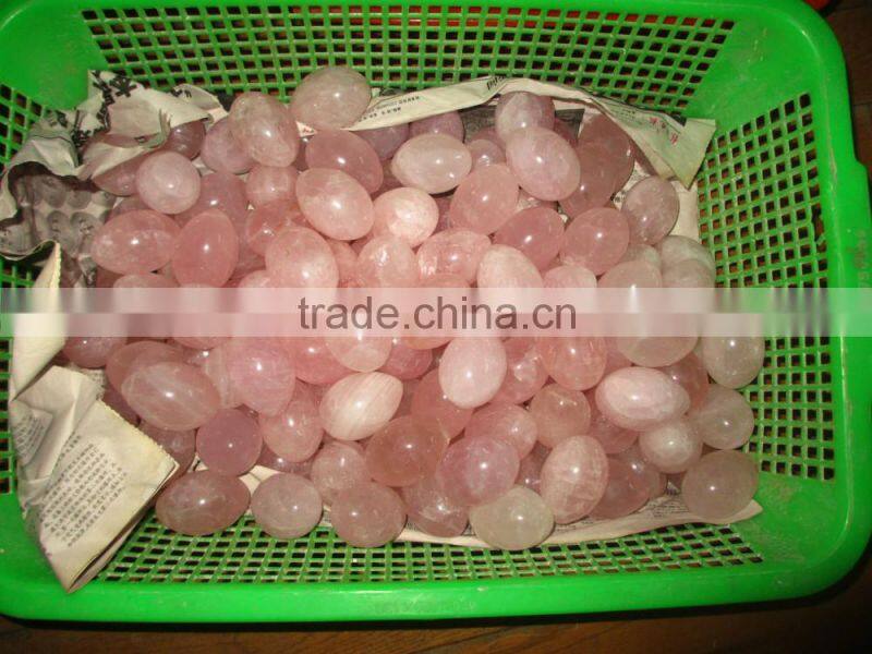 Natural Rock rose Crystal stone eggs for decoration
