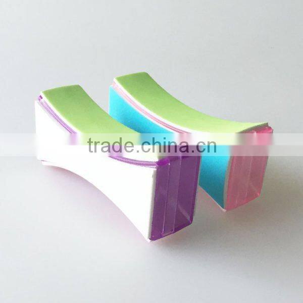 Free sample new style custom triangle printed 6 way nail polish buffer plastic disposable nail buffer nail file supplier