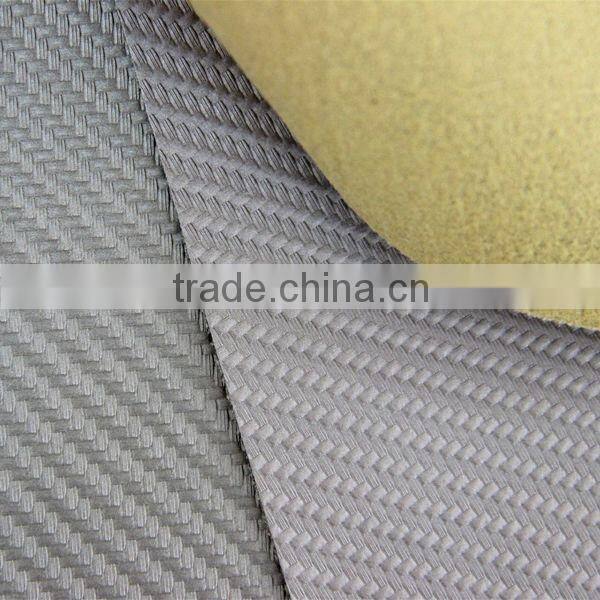Semi PU leather for furniture textile material usage with silver color