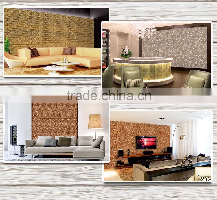Eco-friendly 3d effect wood decorative wall panel pvc wall panels