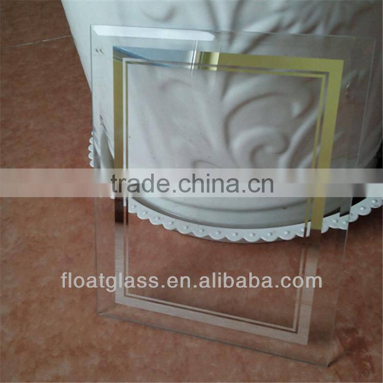3mm beveled edge glass/The best quality customized Patterned glass