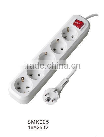 New design high quality 3 core electric power extension sockets outlet,UK, Multi,EU