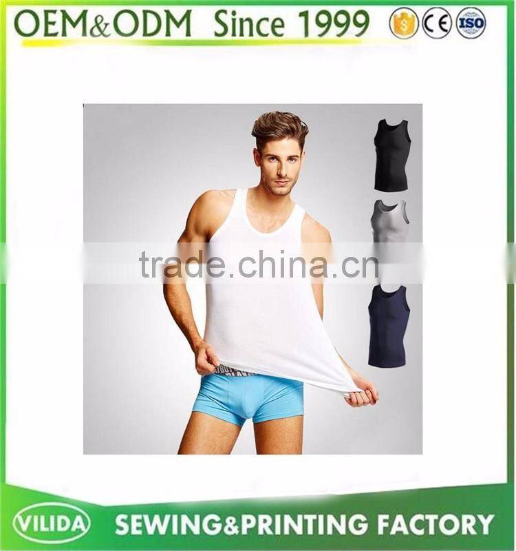 Gym Singlet Mens Vest Stringer Bodybuilding and Fitness Men' Sports Tank Top OEM
