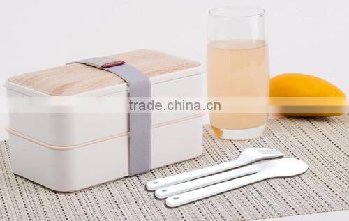 New Orange Bento Box with Printings, FDA Approved, Microwave & dishwasher safe