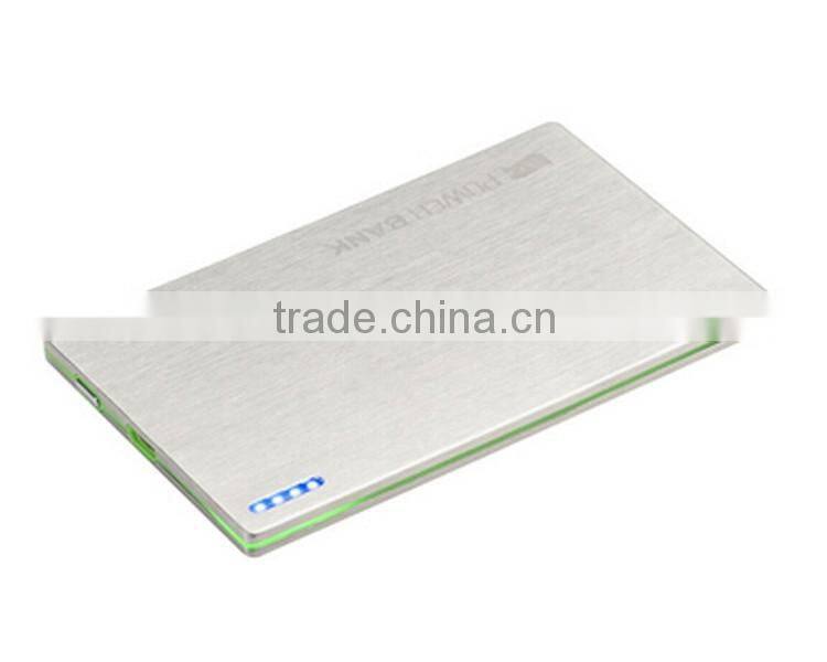 2016 Portable power bank with type-c USB 2200mah 2600mah OEM made by factory