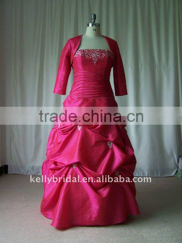 red muslim long sleeve taffeta wedding gowns 100_7592