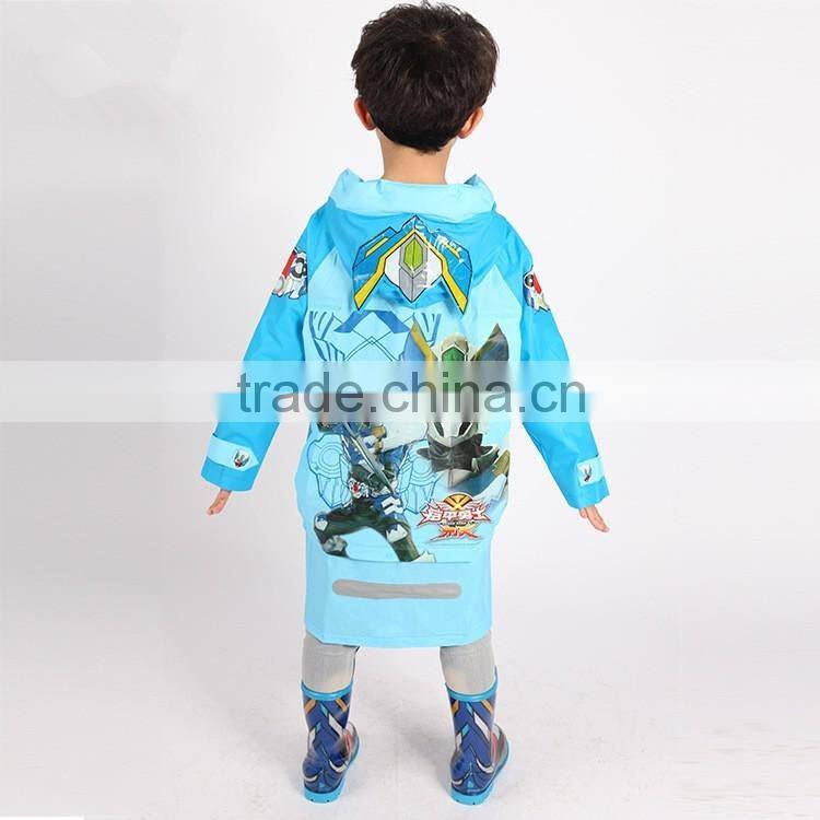 2016 new design hot sale oem Korean Students cartoon clear rain coat