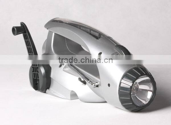 Hand Crank AM FM Radio Flashlight with Cellphone Charger(F-1713-T)
