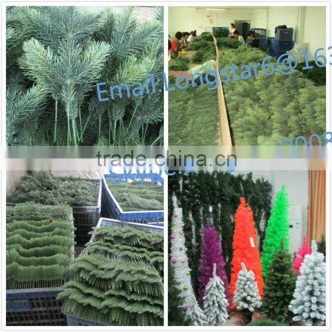 Artifical PVC Pine Needle With cashmere Used For Making Artifical Christmas Tree