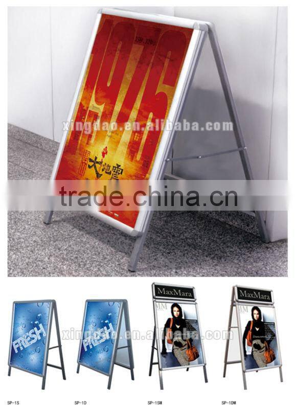 Aluminum double side A board poster stand