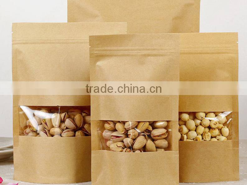 quick delivery kraft paper bag with zipple packaging paper bag in store