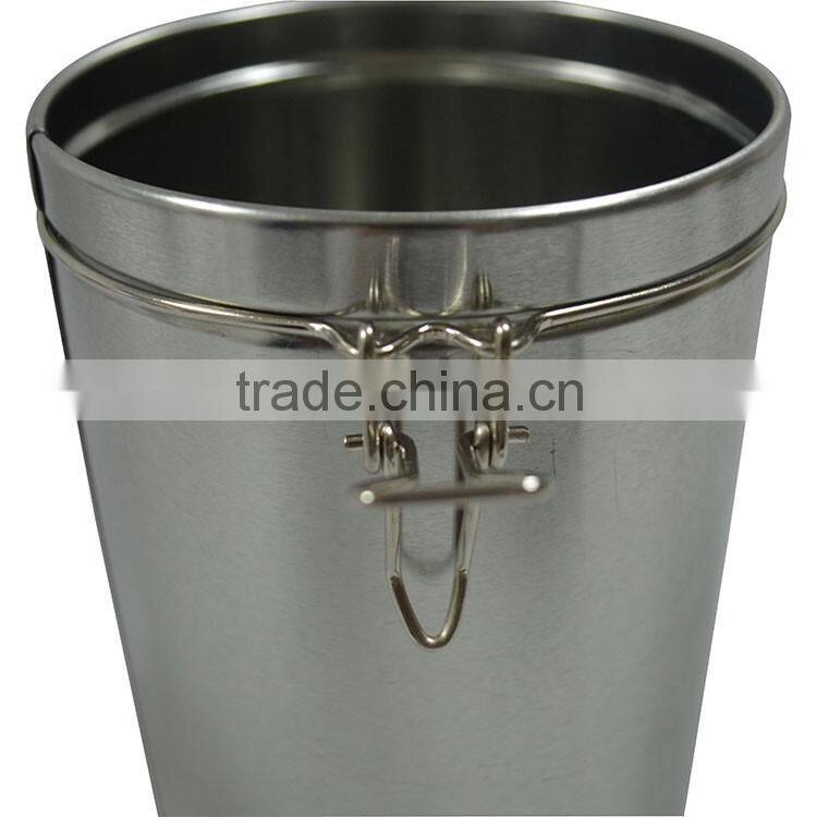 Round window clear tin box/clear cookie tin box
