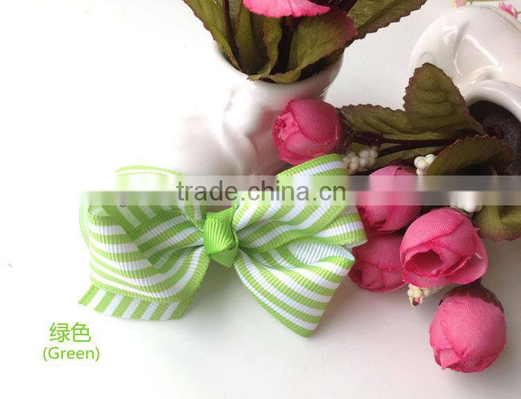 Cute Baby Bow Ties Grosgrain Ribbon Stripe Baby Hair Bow