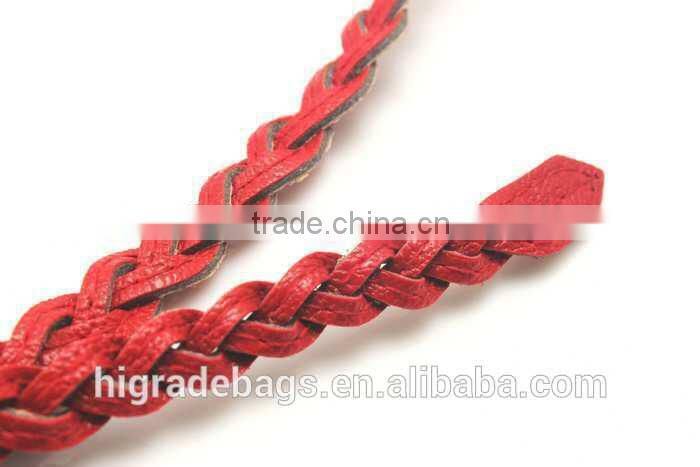 hot sale women braided belt with Pu leather