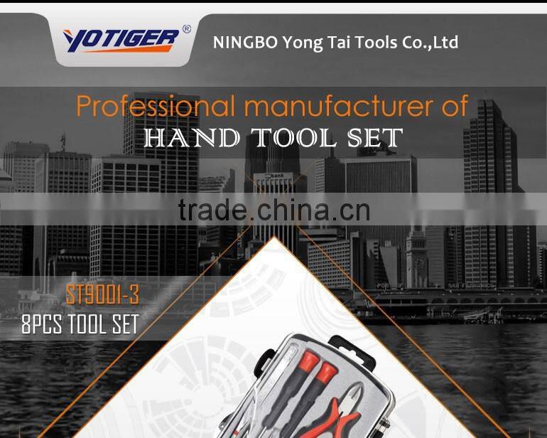 8Pcs Small Plastic Tool Case, Economic Repair Tool Set, Portable Tool Box Set