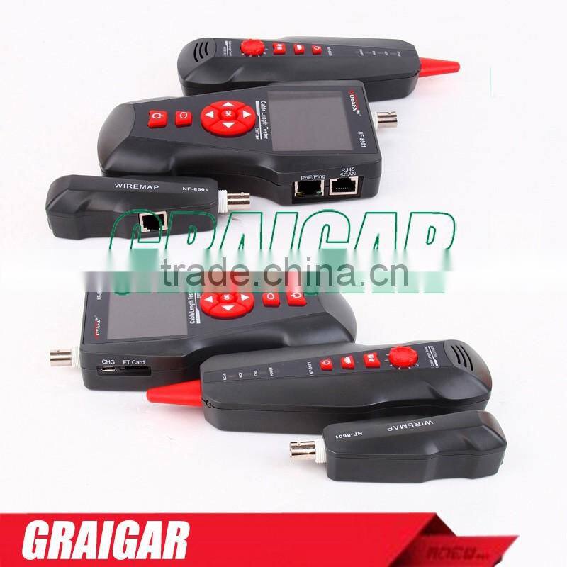 Original NOYAFA NF-8601 LAN Network Cable Tester Multifunctional Diagnose Tone Tracer BNC PING/POE RJ45 RJ11 Phone Wire Tracker