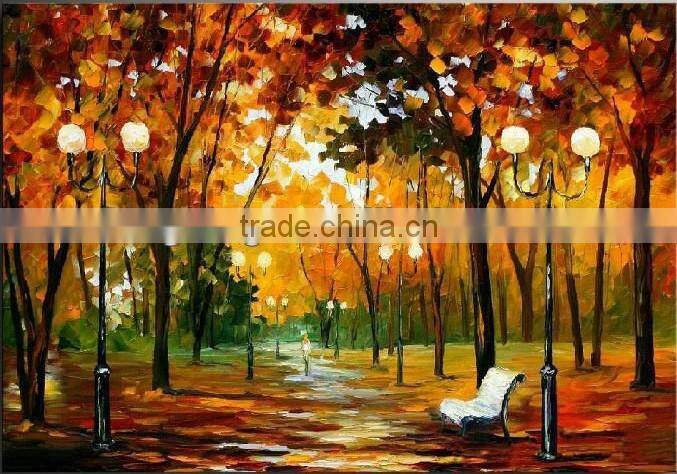 Landscape knife Painting ( 100% Handmade Artwork )