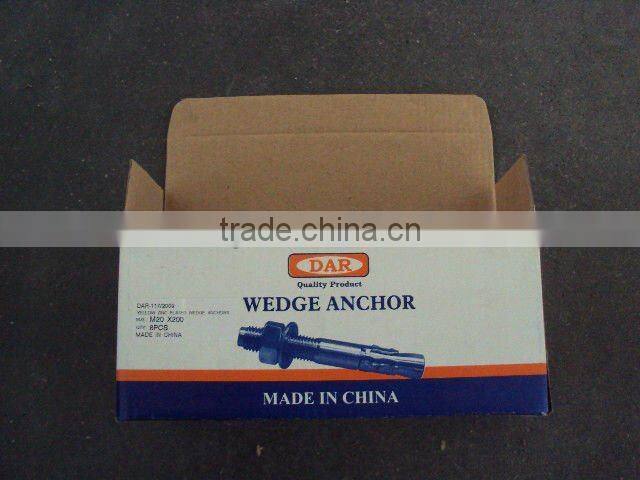 carbon Steel and stainless steel wedge anchor