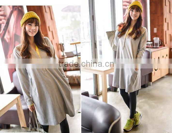 2016 new design autumn nursing dress, fashion maternity dress, korean maternity clothes