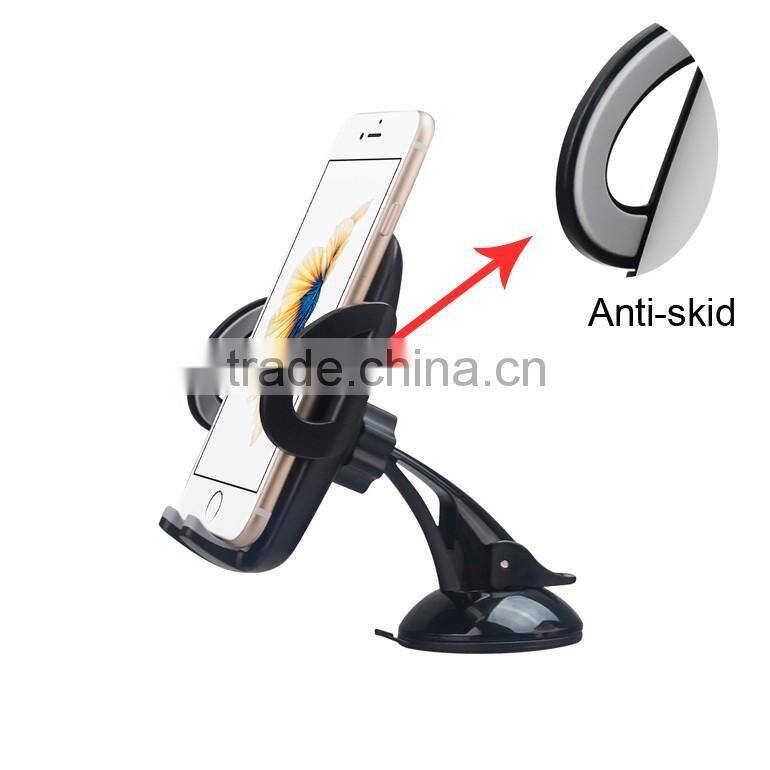 360 rotation one-hand-operated car cell phone holder