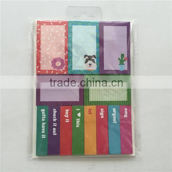 cartoon characters paper bookmark sticky notes