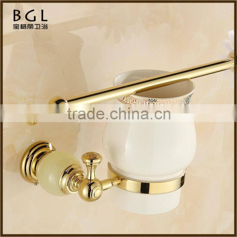11350 high demand products zinc alloy gold bathroom accessory toilet brush holder