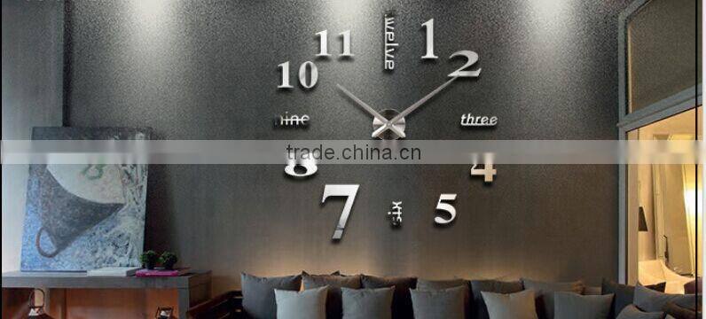 Excellent Luxury DIY 3D Wall Clock Mirror Stickers Watch!