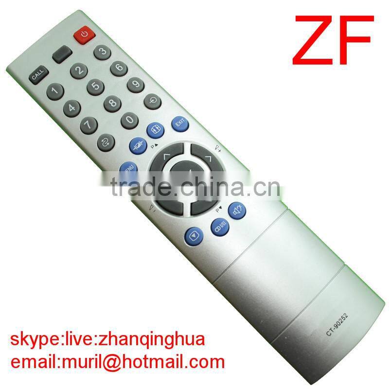 High Quality Gray 28 Key REMOTE CONTROL CT-90281 for Toshiba LCD TV with 2*AAA 1.5V Battery ZF Factory UNIVERSAL REMOTE CONTROL