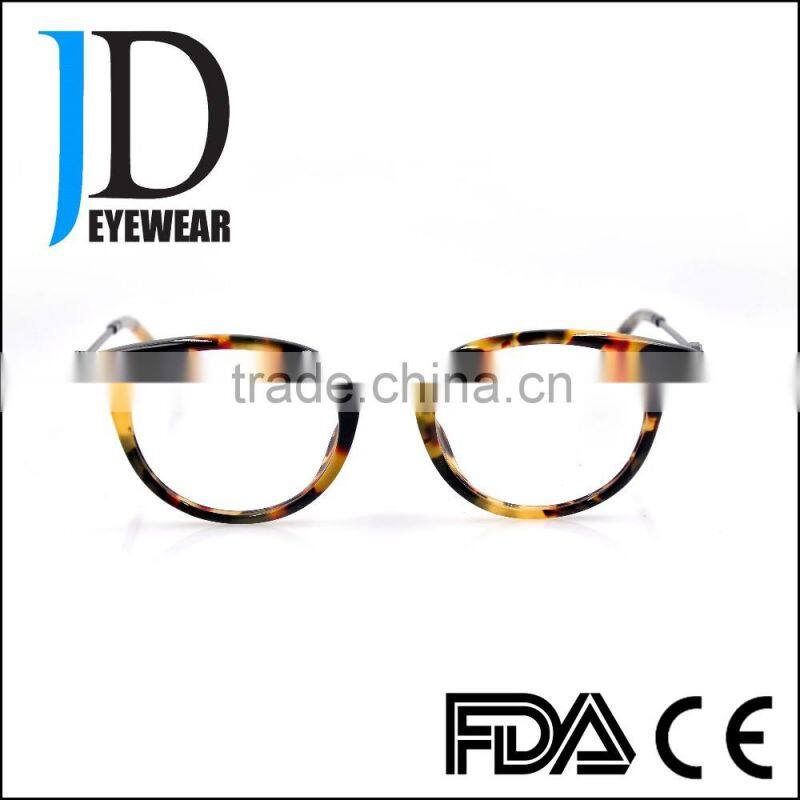 light tortoise round metal bridge and temple glasses spectacle frames for boys