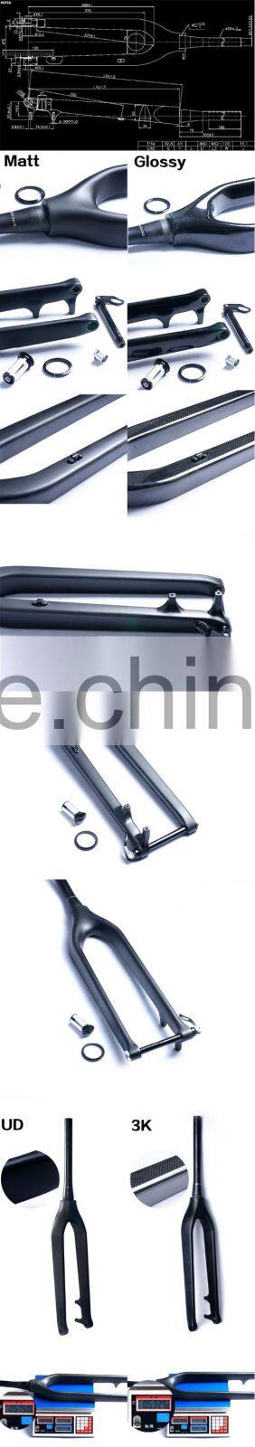 2016 NEW 29er mountain bike carbon MTB fork, Toray T800 carbon fiber fork disc brake with 15mm axle rod mtb carbon forks