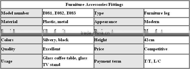 high qualty cheap table legs/glass tv stand legs