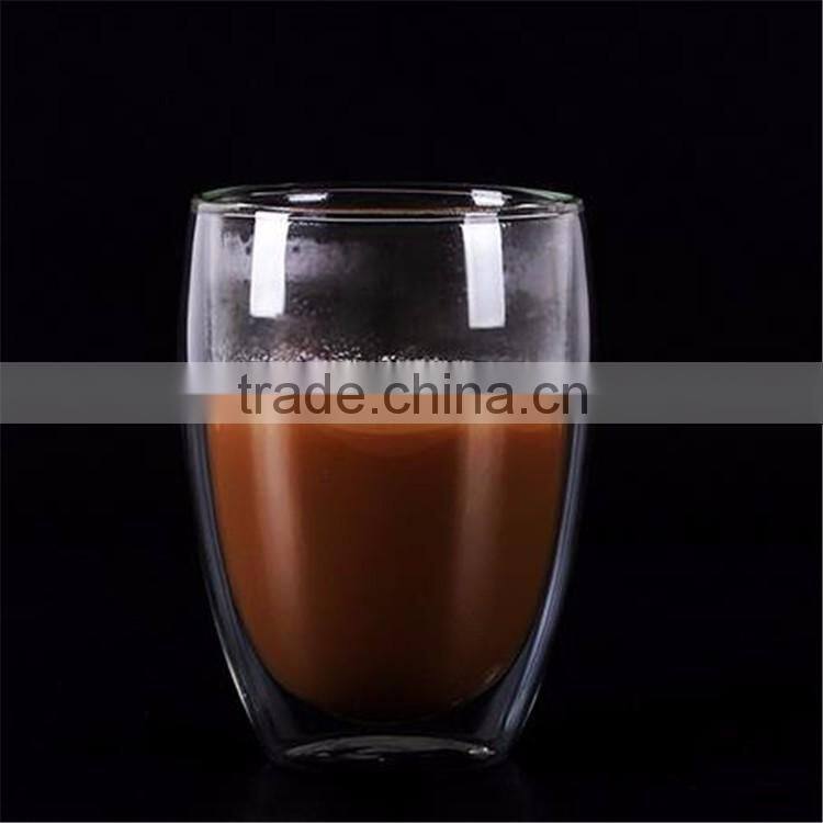 80ml/250ml/350ml/450ml/650ml Eco-friendly Heat resistant Double wall borosilicate glass cup with glass top.