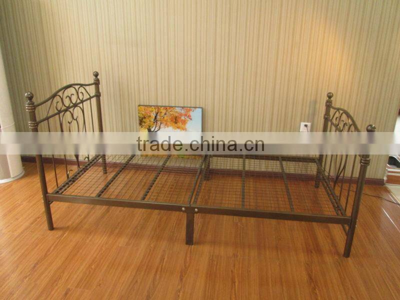 Fashion Twin Size Metal Bed, Bronze Golden