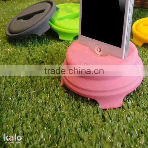 Macaron Silicone Foldable Amplifier Stand for iPhone audio speaker