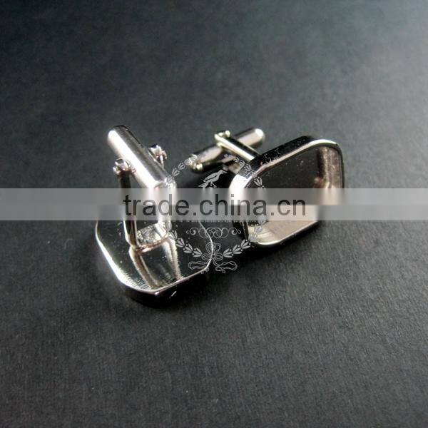14x19mm setting size steam punk watch movement silver DIY base tray French cufflink supplies cuff link findings 1500026