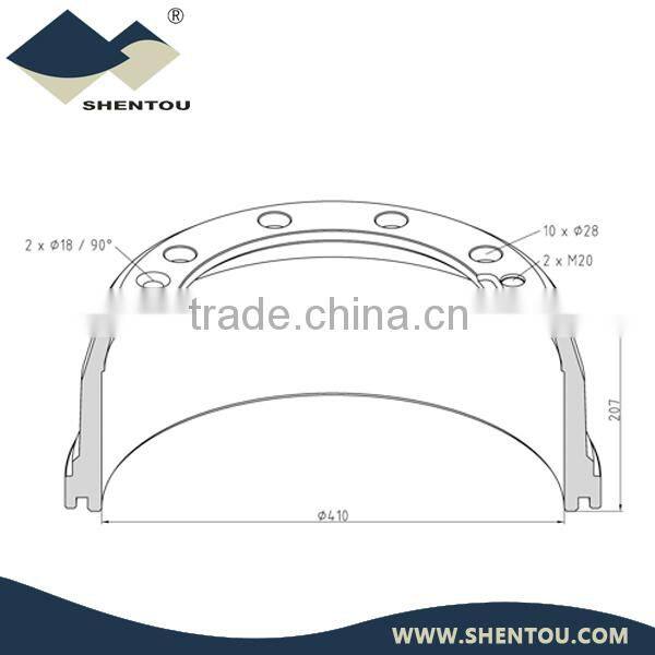 10100102350 Volvo Truck Tractor Brake Drum 1.075.311