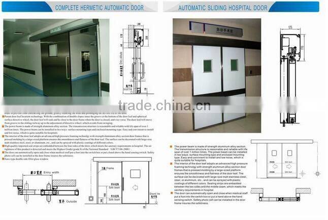 Automatic hospital sliding door