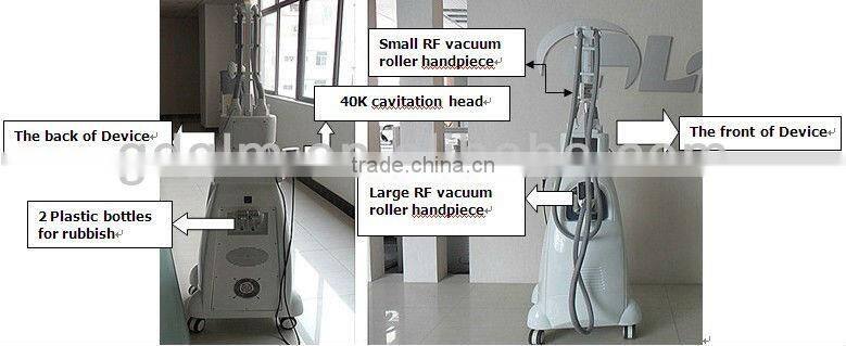 Factory Direct price two vacuum roller rf infared light machine