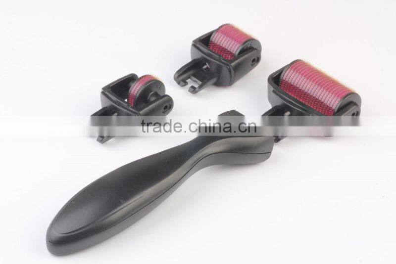 CE Approval titanium derma rolling Manufacturer skin roller system 3 IN 1 derma roller