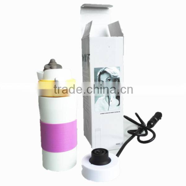 Plastic stainless steel interior Automotive car electric cup, auto car trophy heating mug heater thermos travel insulated mug