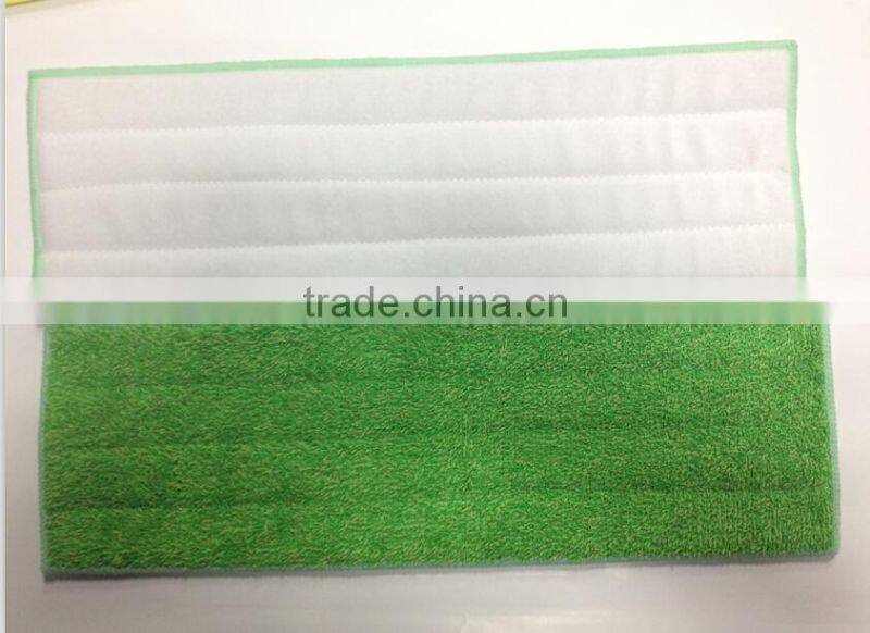 blue stripe microfiber mop with pocket backing