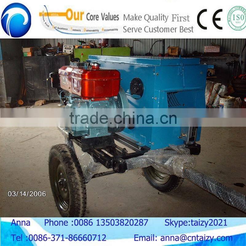 Diesel engine power sugar cane leaf stripping machine