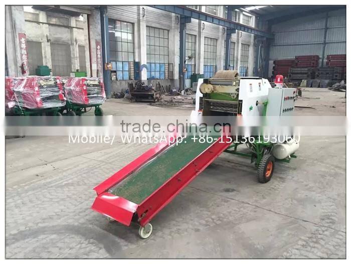 Factory supply automatic mini round grass hay baler machine for sale