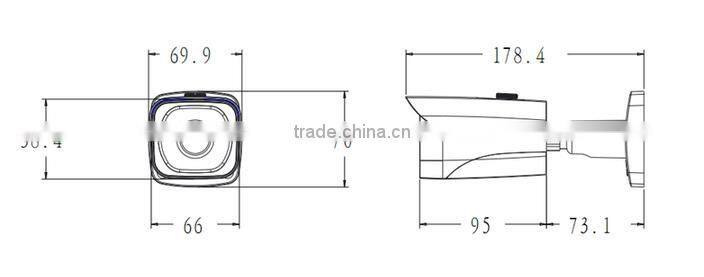 Bullet waterproof 2mp 1080p ir hdcvi cctv camera HAC-HFW2200E in stock