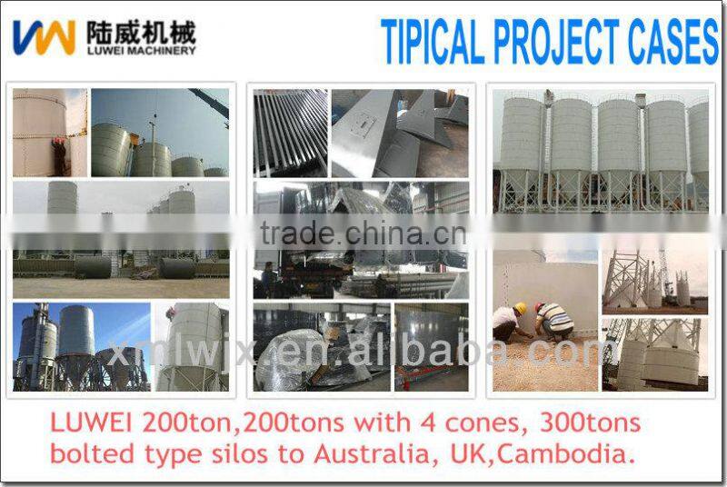 Steel Material and New Condition flat/conical bottom silo