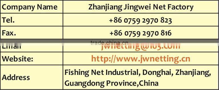 GOLF NET, HDPE knotless net or knotted net