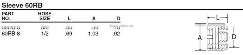 660 Sleeve, D.O.T. Air Brake Fitting For Rubber Tube,brass fitting