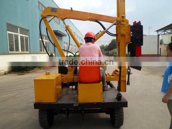 Roadside Safety Barrier Guardrail Hydraulic Pile Driver Machine